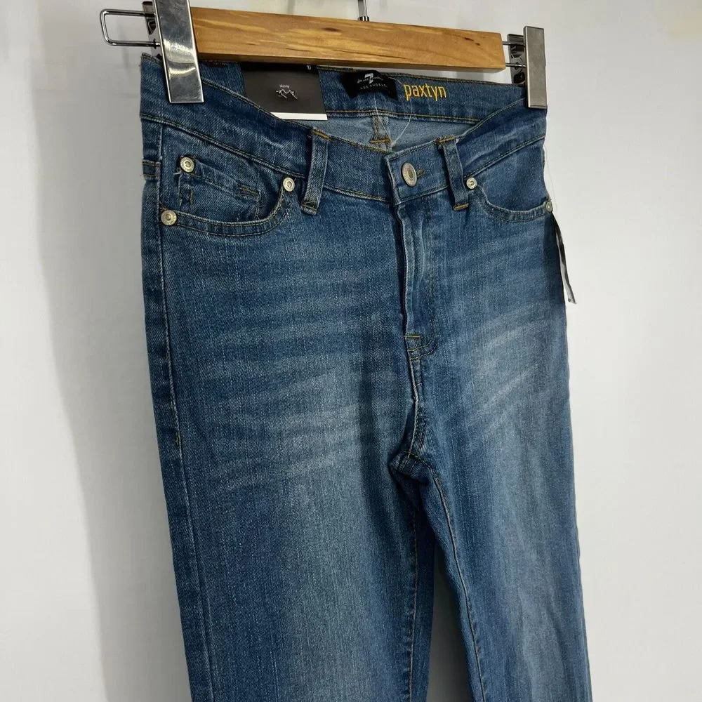 7 for all Mankind Jeans Girls Size 10 Paxtyn Skinny Blue Stretch Denim Dream NWT